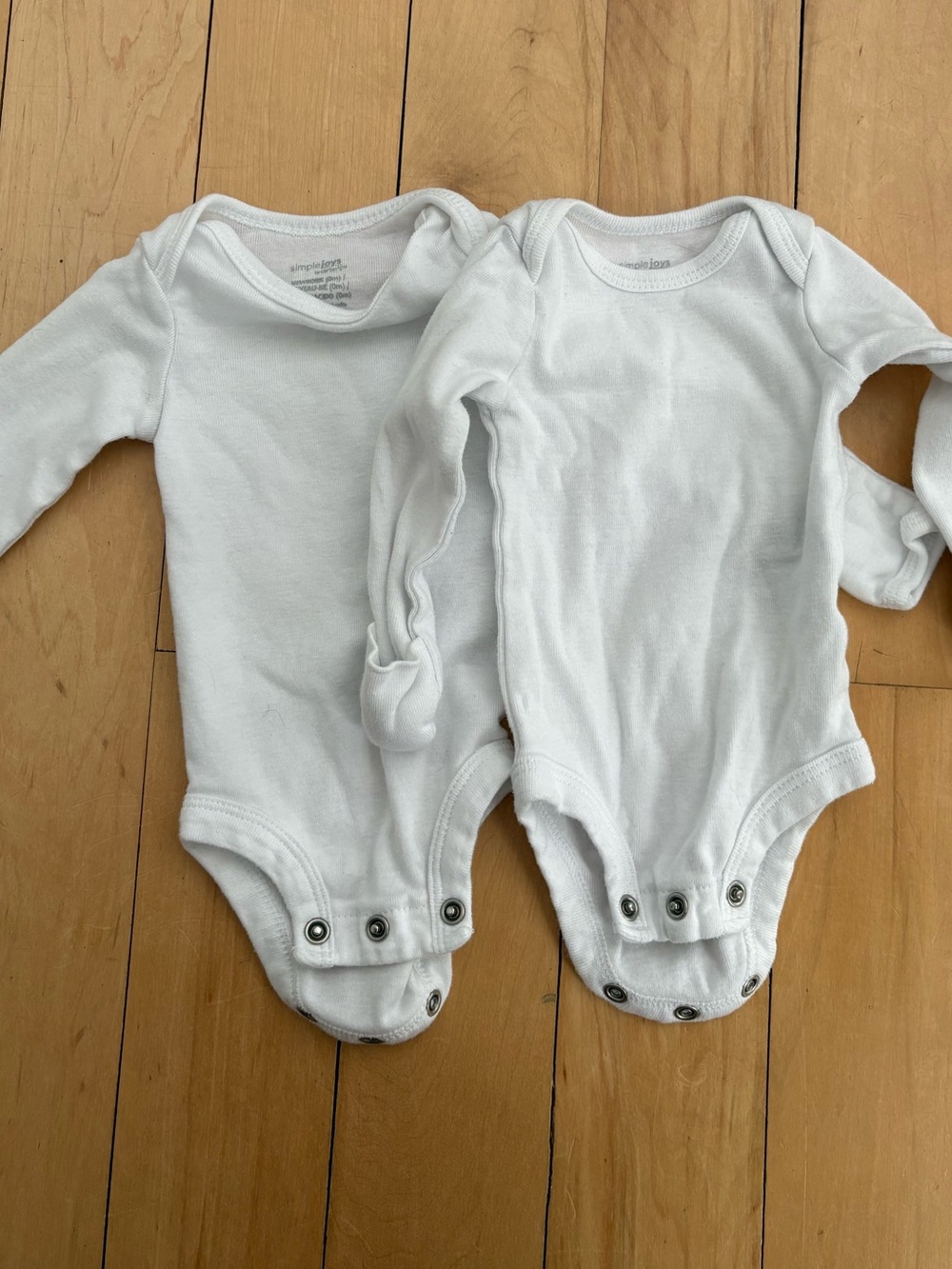 SIMPLE JOYS by Carter’s | White Long-Sleeve Bodysuit (2-Pack)